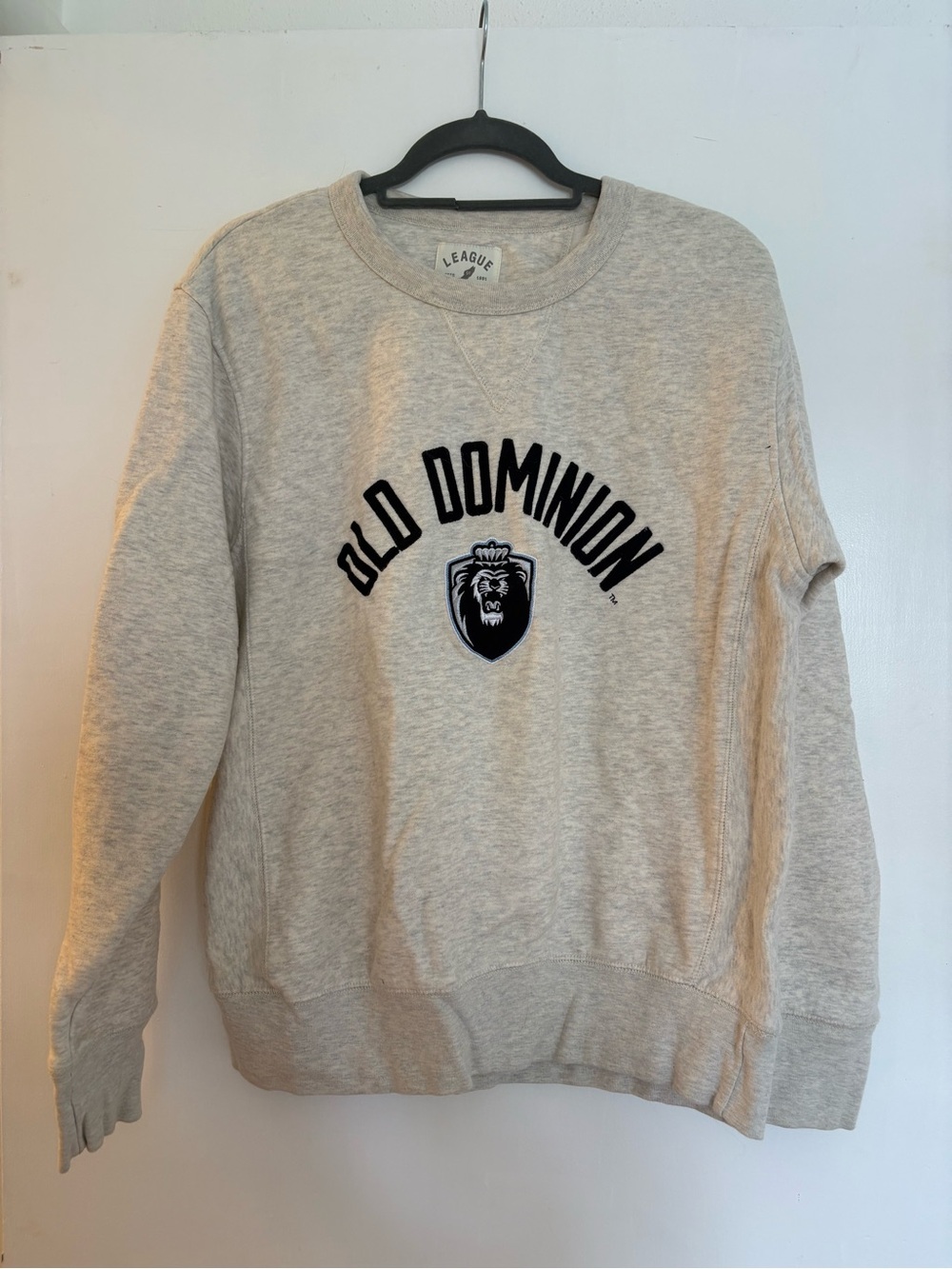 League Light Gray Old Dominion Crewneck Sweatshirt